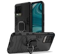 NOVAGO Compatible avec Realme 8 4G et Realme 8 Pro - Coque Ultra Résistante Anti Choc avec Anneau/béquille Bague Anti Chute