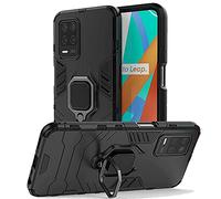 NOVAGO Compatible avec Realme 8 5G/Realme Narzo 30 5G - Coque Ultra Résistante Anti Choc avec Anneau/béquille Bague Anti Chute