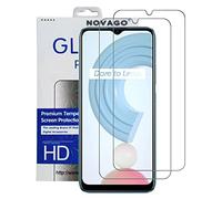 NOVAGO compatible avec Realme C21 (6.5"), C21Y, C25Y, C31 -Pack 2 films vitre protection écran verre trempé résistant anti choc et anti explosion d'écran