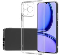 NOVAGO Compatible avec Realme C53 4G, Realme C51 4G et Realme Note 50 4G - Coque Arrière Transparente en Silicone TPU Gel Souple Solide Anti Choc (Transparent)