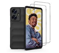 NOVAGO Compatible avec Realme C55 - Pack Complet- Coque AirBag Résistante Anti Choc Anti Casse + 2 Films Protection écran Verre trempé