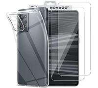 NOVAGO Compatible avec Realme GT 2 Pro 5G -Pack Complet- Coque Résistante Transparente + 2 Films Protection écran Verre trempé (Transparent).