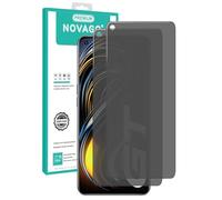 NOVAGO compatible avec Realme GT 5G/ Master/GT Neo 2T/ Realme 9-2 Films Protection Écran Anti-Espion en Verre Trempé - Protection de la Vie Privée, Dureté 9H et Anti-Rayure et Compatible Coques