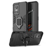 NOVAGO Compatible avec Realme GT Neo 3 - Coque Résistante Anti Choc avec Anneau Bague Anti Chute/béquille