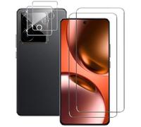 NOVAGO Compatible avec realme GT7 5G/realme GT 7 5G - Pack de 4 Films vitre verre trempé donc 2 pour écran et 2 pour l'objectif caméra arrière