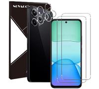 NOVAGO Compatible avec Redmi 13 4G/Poco M6 4G - Pack 4 en 1 Protection- 2 Films de Protection Écran en Verre Trempé + 2 Verres de Protection pour Objectif Caméra, Résistant Anti Choc et Anti Explosion