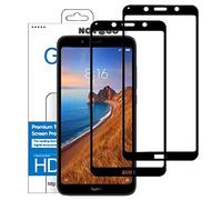 NOVAGO Compatible avec Redmi 7A- Pack de 2 Films Verre trempé Protection écran Transparent et résistant (Noir complet)