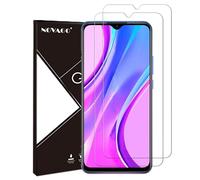 NOVAGO Compatible avec Redmi 9/Redmi 9A/Redmi 9C/Redmi 9i/Redmi 9 Prime/Redmi 9c NFC/Redmi 10A 4G -Pack de 2 Films Protection écran en Verre trempé Solide 9H, ne Couvre Pas la totalité de l'écran
