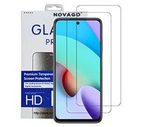 NOVAGO compatible avec Redmi Note 10 5G,Redmi 10 2022, Redmi 10 2021 6.5'' 4G -Pack de 2 Films Protection Écran vitre Verre trempé Résistant (Transparent)