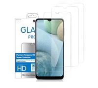 NOVAGO Compatible avec Samsung Galaxy A12 et A13 4G/5G - Lot de 3 Films de Protection en Verre Trempé Transparent (Bouclier Écran Anti-Choc, Anti-Rayures et Anti-Explosion)