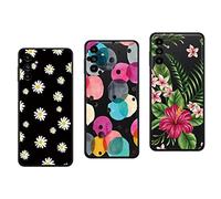 NOVAGO Compatible avec Samsung Galaxy A13 5G et Galaxy A04S 4G -Lot de 3 Coques Gel Souple incassable résistant Antichoc Impression Motif Relief (Pack 1)
