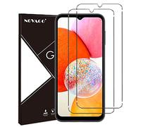 NOVAGO Compatible avec Samsung Galaxy A14 4G/A14 5G -Pack de 2 Films Protection vitre écran Verre trempé Solide 9H