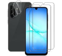NOVAGO Compatible avec Samsung Galaxy A17 4G/5G - Pack de 4 Films vitre verre trempé donc 2 pour écran et 2 pour l'objectif caméra arrière