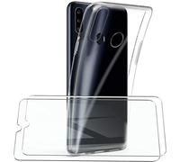NOVAGO Compatible avec Samsung Galaxy A20S - Pack Complet - Coque Résistante Transparente + 2 Films Protection écran Verre trempé (Transparent, Compatible Coque)