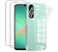 NOVAGO Compatible avec Samsung Galaxy A26 5G -Pack Complet- Coque Résistante Transparente + 2 Films Protection écran Verre trempé