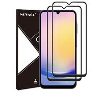 NOVAGO Compatible avec Samsung Galaxy A34 5G / A24 / A25 / A15 4G / A15 5G - Pack de 2 Films Protection Écran Verre Trempé 9H - Couverture Totale