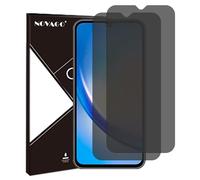 NOVAGO Compatible avec Samsung Galaxy A34 5G / A25 / A15 4G / A15 5G - Lot de 2 Films vitre Protection écran Verre trempé résistant Teinté Anti Espion