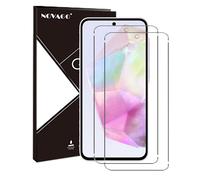 NOVAGO Compatible avec Samsung Galaxy A35 5G / A55 5G/S25 FE -Pack de 2 Films vitre Protection écran Verre trempé Solide 9H