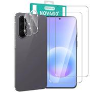 NOVAGO Compatible avec Samsung Galaxy A37 5G / A57 5G - Pack Complet 4 Pièces - 2 Films Protection Écran et 2 Protections Caméra en Verre Trempé 9H - Transparent