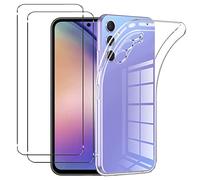 NOVAGO Compatible avec Samsung Galaxy A54 5G -Pack Complet- Coque Résistante Transparente + 2 Films Protection écran Verre trempé