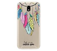 NOVAGO Compatible avec Samsung Galaxy J3 2017 J330 Coque Souple et résistante Anti Choc avec Impression de qualité (1 Coque, plumes1)