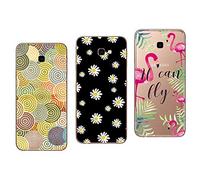NOVAGO Compatible avec Samsung Galaxy J4 Plus /J4+ -Pack de 3 Coques Souples Solides Anti Choc avec Impression Motif de qualité (Multicolore 3)