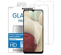 NOVAGO Compatible avec Samsung Galaxy M12/A12/A20S/A02/A02s -Pack de 2 Films vitre protection écran Verre trempé résistant Anti Explosion d'écran
