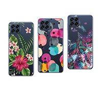 NOVAGO Compatible avec Samsung Galaxy M33 5G -Lot de 3 Coques Gel Souple incassable résistant Antichoc Impression Motif Relief (Pack 2)