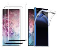 Pack Complet- Coque Résistante Transparente + 2 Films vitre Protection écran Verre trempé Pour Samsung Galaxy Note 10 []