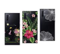 NOVAGO Compatible avec Samsung Galaxy Note 10- Pack de 3 Coques en Gel Solide Anti Choc avec Impression de qualité (3 Coques, Multicolore 1)