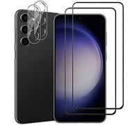 NOVAGO Compatible avec Samsung Galaxy S23+ 5G/ S23 Plus 5G - Pack de 2 Films Protection écran Verre trempé résistant incurvé + 2 Films Protection caméra Objectif arrière