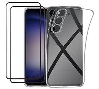 NOVAGO Compatible avec Samsung Galaxy S23+ 5G/ Samsung Galaxy S23 Plus 5G - Pack Complet- Coque Résistante Transparente + 2 Films vitre Protection écran Verre trempé