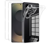 NOVAGO Compatible avec Samsung Galaxy S25 Ultra 5G -Pack Complet- Coque Résistante Transparente + 2 Films Protection écran Verre trempé