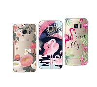 NOVAGO Compatible avec Samsung Galaxy S7- P0ack de 3 Coques Souples et résistantes avec Impression de qualité (Pack 22)