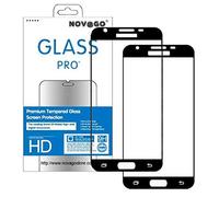 NOVAGO Compatible avec Samsung J5 2017/J530 Pack de 2 Films Verre Galaxy J5 2017 /J530 Films Protection écran en Verre trempé résistant Couvre la totalité de l'écran (Noir)