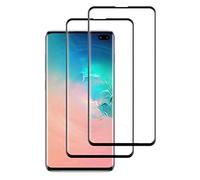 NOVAGO Compatible avec Samsung S10 Plus (S10 +) - Pack de 2 Films Protection écran Verre trempé incurvé Anti Explosion d'écran (S10 Plus, Noir)