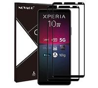 NOVAGO Compatible avec Sony Xperia 10 IV - Pack de 2 Films Protection Écran Verre trempé Résistant et Transparent 9H 0.33 mm(Noir)