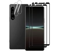 NOVAGO Compatible avec Sony Xperia 5 IV- Pack de 4 Films vitre verre trempé donc 2 pour écran et 2 pour l'objectif caméra arrière