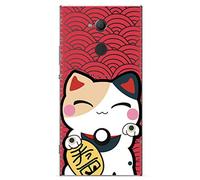 NOVAGO Compatible avec Sony Xperia XA2 (5") Coque Souple et résistante Anti Choc avec Motif imprimé (Chat Fortuné)