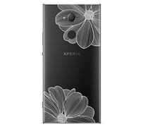 NOVAGO Compatible avec Sony Xperia XA2 (5") Coque Souple et résistante Anti Choc avec Motif imprimé (Fleur Blanche)