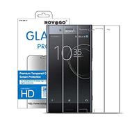 NOVAGO Compatible avec Sony Xperia XZ,XZS- Film en verre trempé résistant couvre la totalité de l'écran (x2, Transparent)