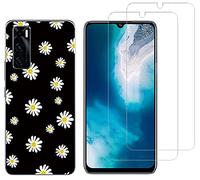 NOVAGO Compatible avec Vivo Y70 - Pack Complet- Coque Ultra Résistante Anti Chute + 2 Films de Protection écran en Verre trempé (Petites Fleurs)