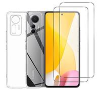NOVAGO Compatible avec Xiaomi 12 Lite 5G -Pack Complet- Coque Résistante Transparente + 2 Films Protection écran Verre trempé