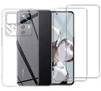 NOVAGO Compatible avec Xiaomi 12T -Pack Complet- Coque Résistante Transparente + 2 Films Protection écran Verre trempé