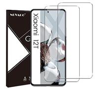 NOVAGO Compatible avec Xiaomi 12T et Xiaomi 12T Pro -Pack de 2 Films Protection écran en Verre trempé Solide 9H (Transparent, Compatible Coque)
