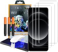 NOVAGO Compatible avec Xiaomi 14 Ultra / 15 Ultra - Film Protection Écran Verre Trempé 3D Incurvé - Technologie Colle UV avec Lampe Fournie - Dureté 9H