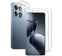 NOVAGO compatible avec Xiaomi 14T - Pack de 4 films en verre trempé résistant anti choc et anti explosion, deux verres pour écran et deux verres pour objectif