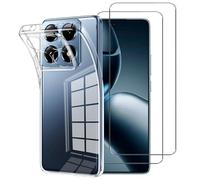 NOVAGO Compatible avec Xiaomi 14T Pro - Pack Complet - Coque Résistante Transparente + 2 Films vitre Protection écran en Verre trempé résistant
