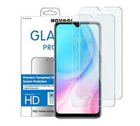 NOVAGO Compatible avec Xiaomi Mi A3- Pack de 2 Films Protection Écran en Verre trempé Résistant (Transparent (plus petits))