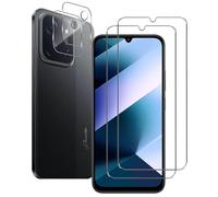 NOVAGO Compatible avec Xiaomi Poco C85 4G - Pack de 4 Films vitre verre trempé donc 2 pour écran et 2 pour l'objectif caméra arrière